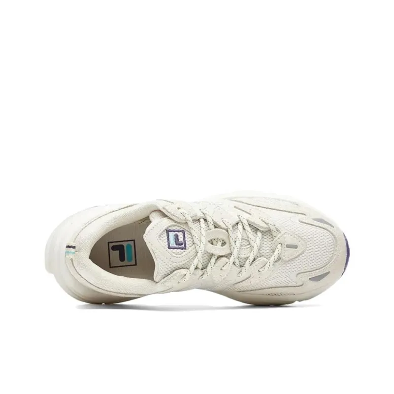 FILA Mars 1 Anti Slip Wear Resistant Low Top Chunky Sneakers Women's Milk White-3