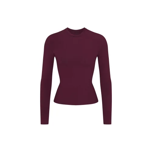 Skims T-Shirts Women's DEEP BERRY/Deep Berry Red