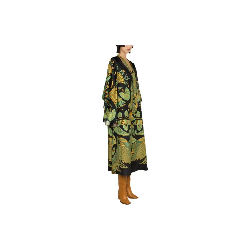La DoubleJ Magnifico Silk Midi Dress-2