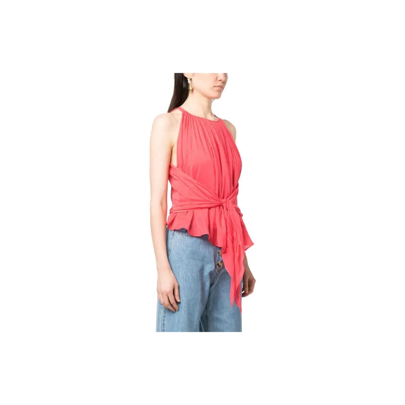 Forte Forte Sleeveless Pleated Cotton-blend Top-1