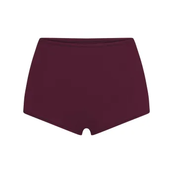 SKIMS COTTON JERSEY BOY SHORT Underpants Women's 1 Pack DEEP BERRY/Deep Berry Red