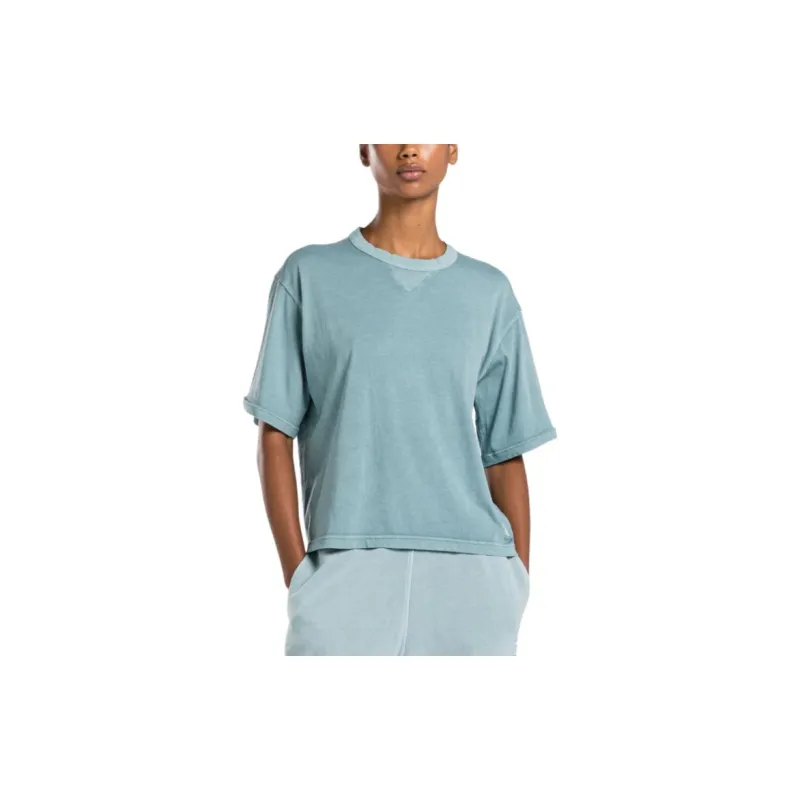 Reebok Drop Shoulder Sleeve T-Shirt Women's Basketball Blue-1