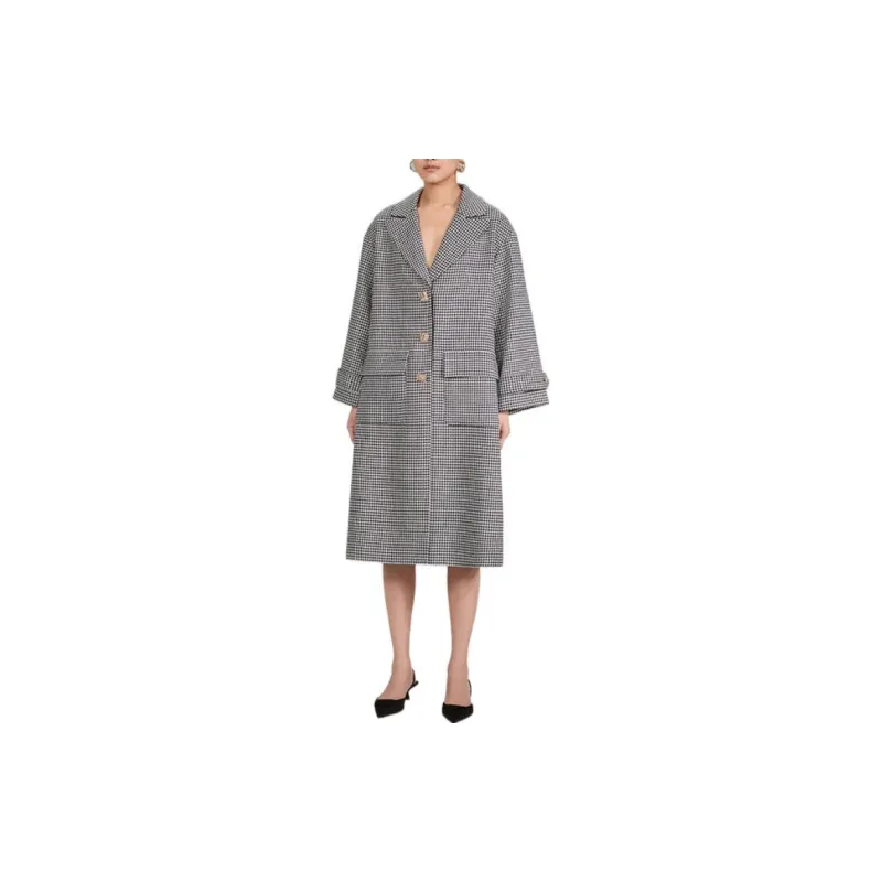 Self portrait Coats Women's Gray-1