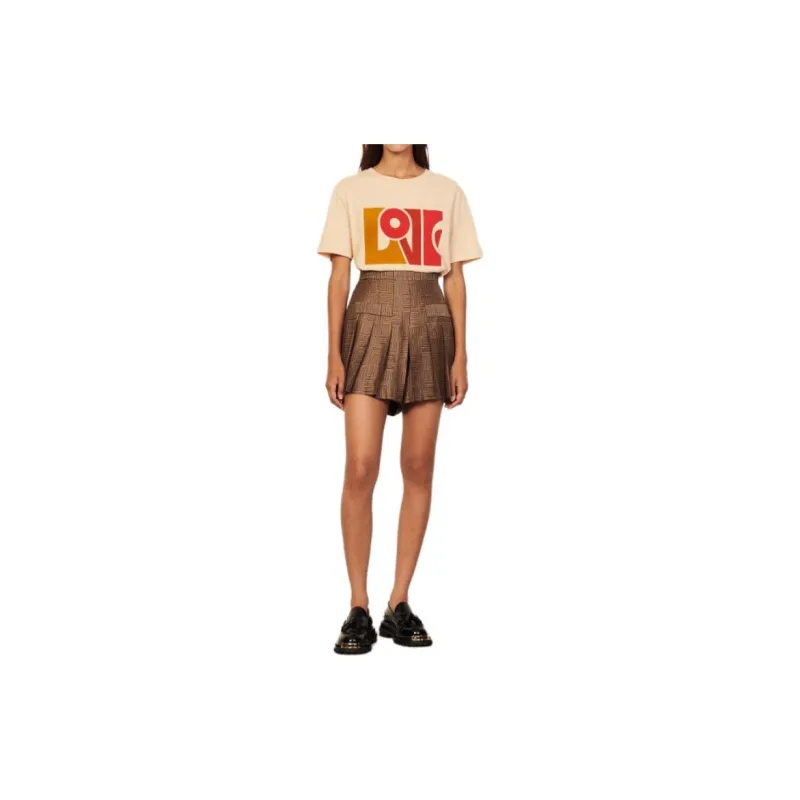 Sandro Casual Short Skirts Women's Brown-1
