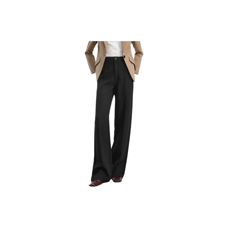 JZ. ANNAKRO Casual Pants Women's Plain Black-1