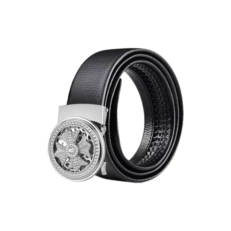 NOME Elegant Business Leather Belts Unisex Width  3.8cm-2