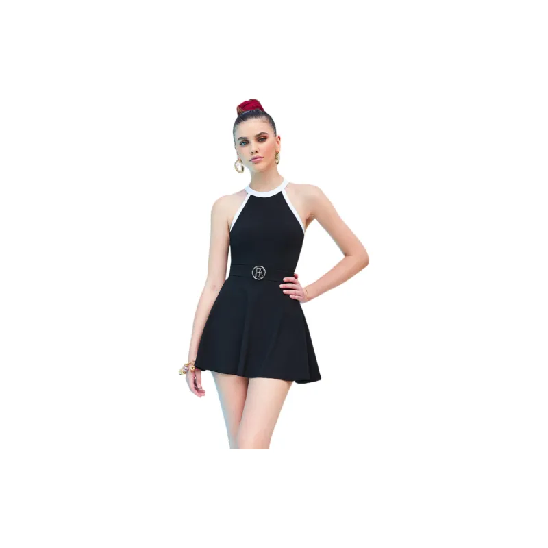 BALNEAIRE Little Black Dress Swim Dresses & Skirts Women's Elegant Black-1