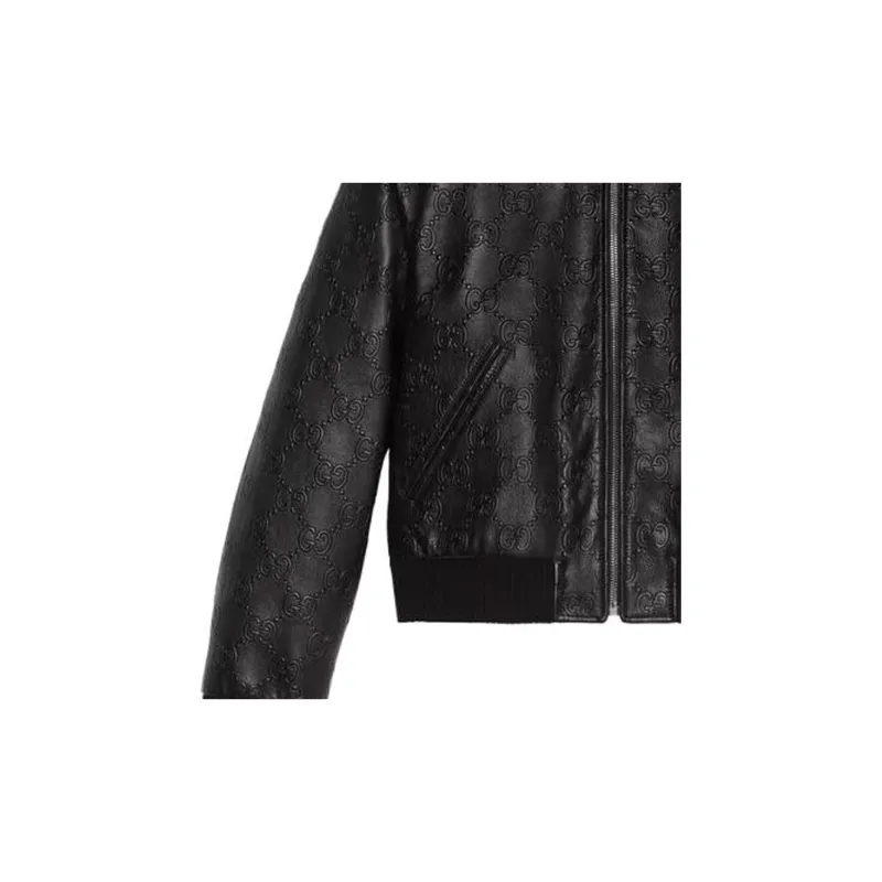 GUCCI Leather Jackets Women's Black-1