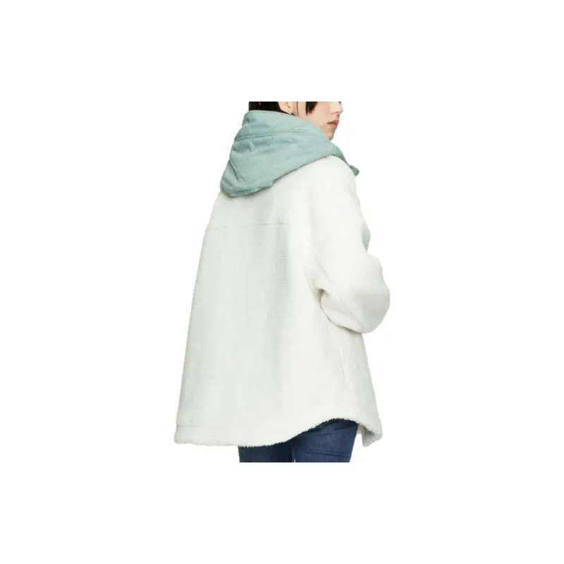 Lee Velvet feel Coat Women's Ecru-3