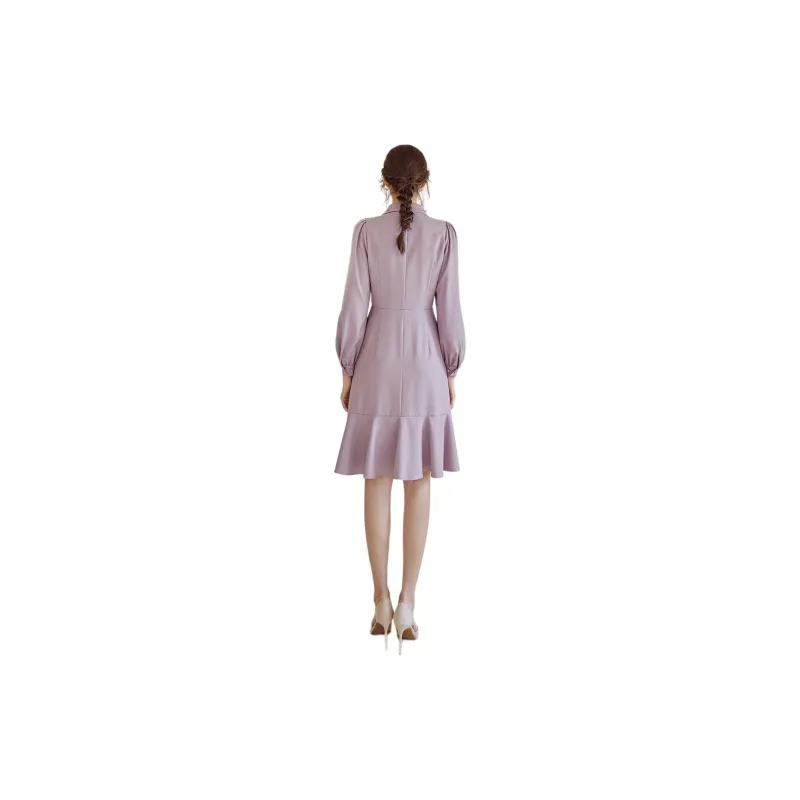 ROEYSHOUSE Long-Sleeved Dresses Women's Purple-1