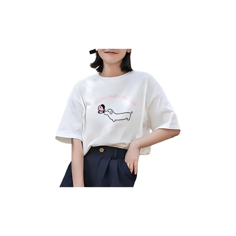 Weixi T Shirts Women's White-5