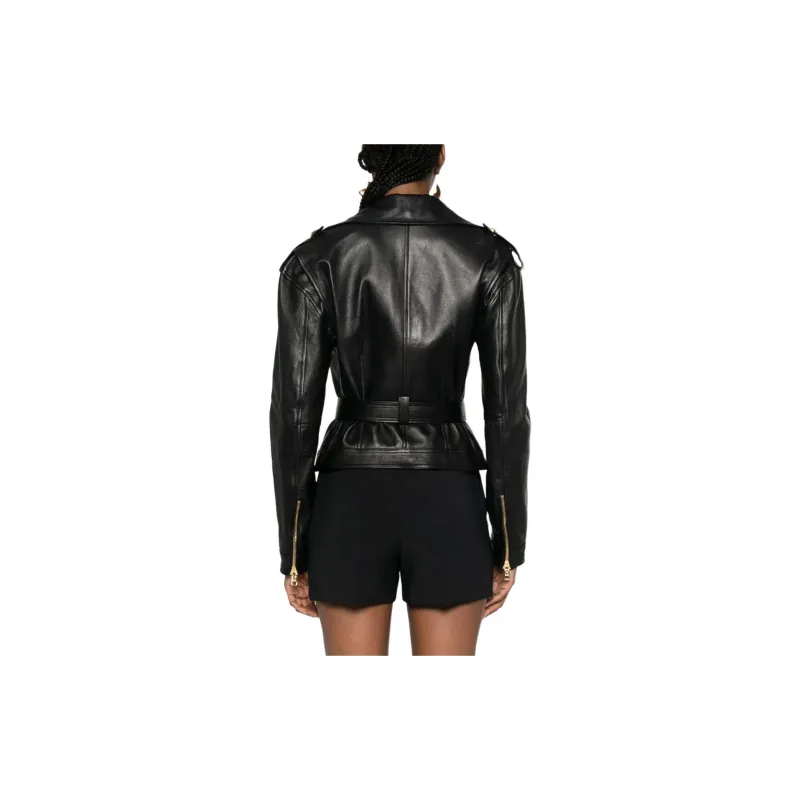 Elisabetta Franchi SS24 Leather Jacket Women's Black-2