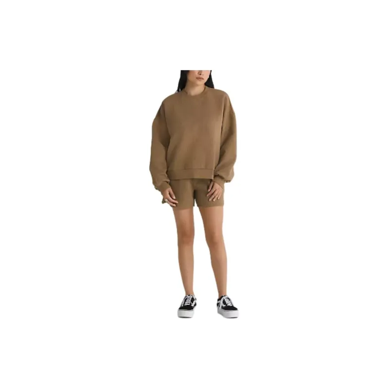 Vans Sabine Loose Jacquard Crew Sweatshirt Sweatshirt Women's Brown-2
