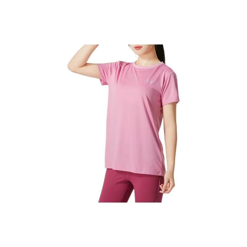 Under Armour Raglan Sleeve Short Sleeved T Shirts Women's Bright Pink-2