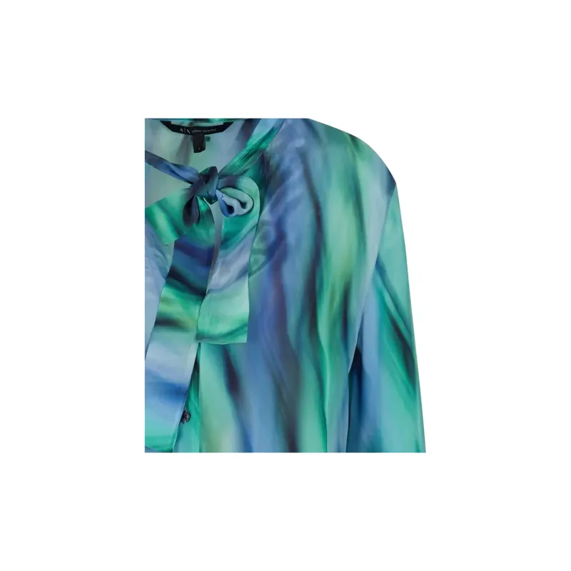 ARMANI EXCHANGE Shirt Women's Blue Green-5