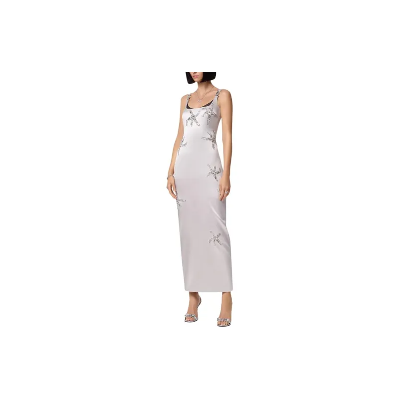 VERSACE Embroidered Silk Satin Gown-2