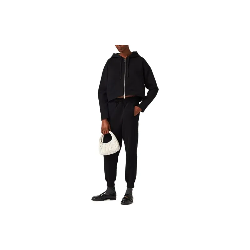 MIU MIU Zip up Cropped Hoodie-1