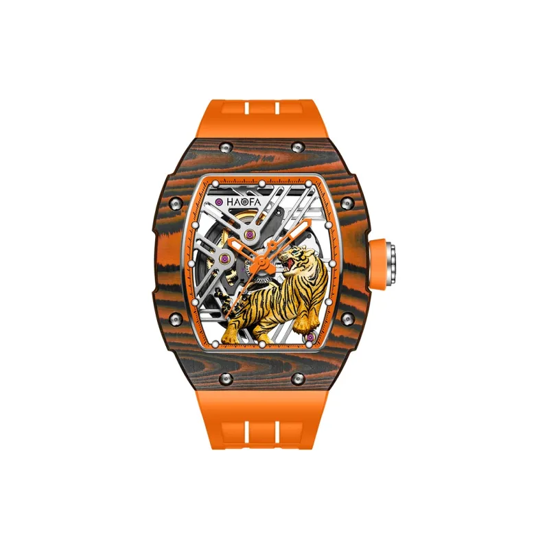 HaofaTourbillon 1973 Automatic Mechanical Movement Watch Men's Watches Cut-Out Dial-9