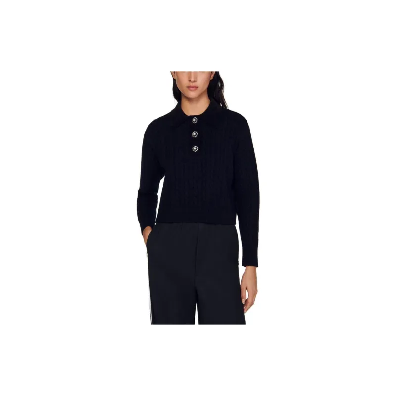Sandro Cashmere Sweater Women's Black-1