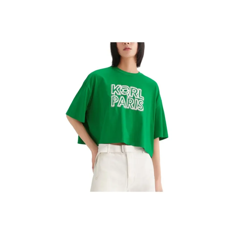 KARL LAGERFELD T Shirt Women's Green-3
