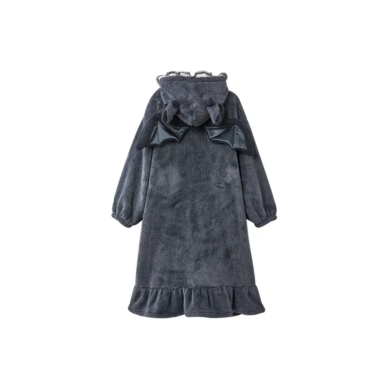 GUKOO Nightgown Women's Gray Black-1