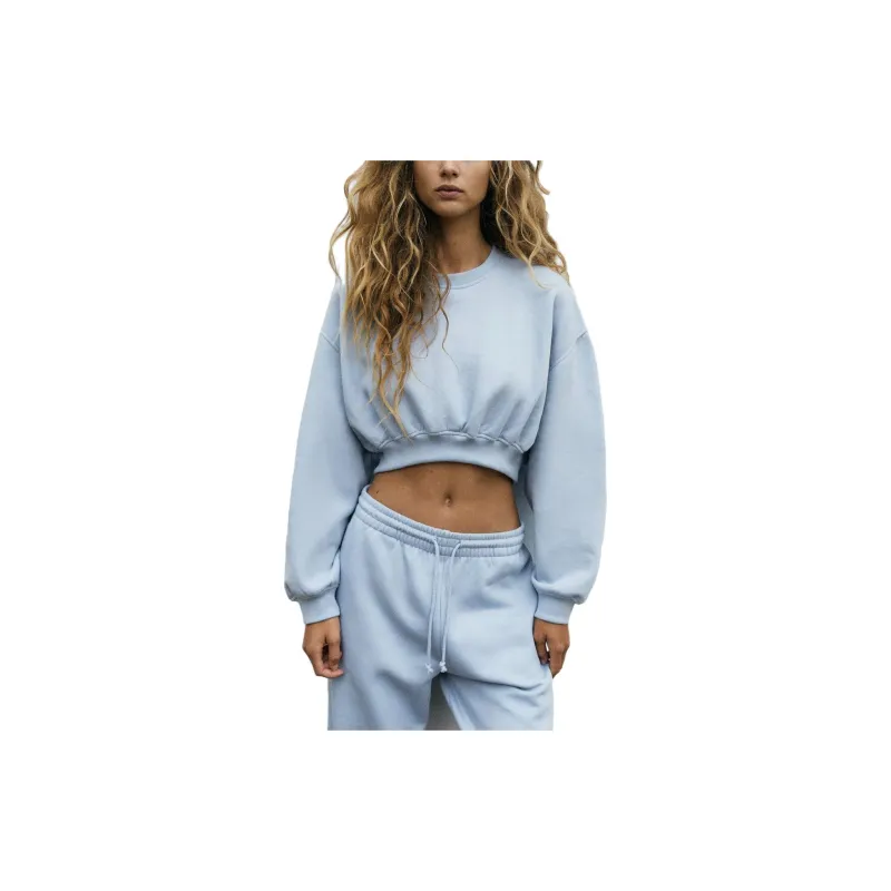 ZARA Sweatshirt Women's Light Blue-3
