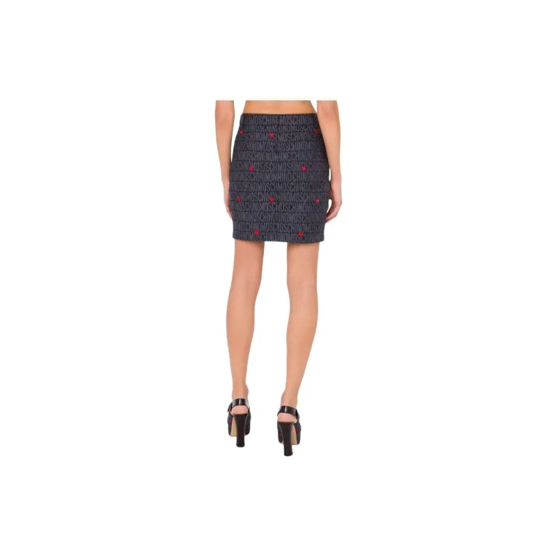 MOSCHINO Logo jacquard Pencil Miniskirt-2