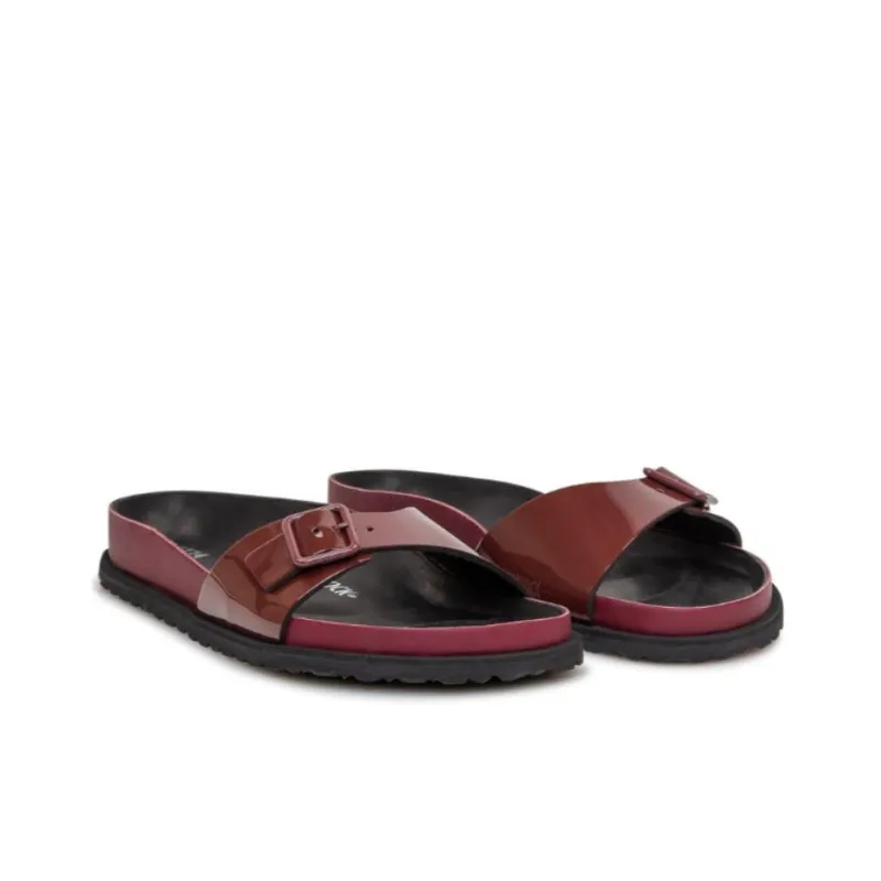Birkenstock Slide Slippers Women's Burgundy-2