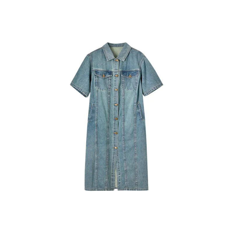 SENTUBILA Short Sleeved Dresses Women's Morocco Blue-7