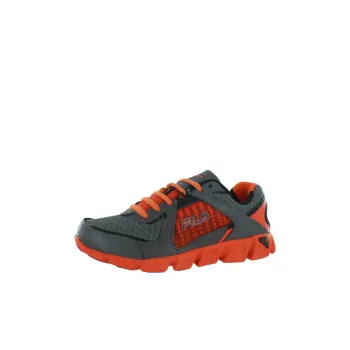 FILA KIDS Ultraloop 2 Slip-Resistant Cushioning Low-Top Kids' Running Shoes Gray Orange Kids'
