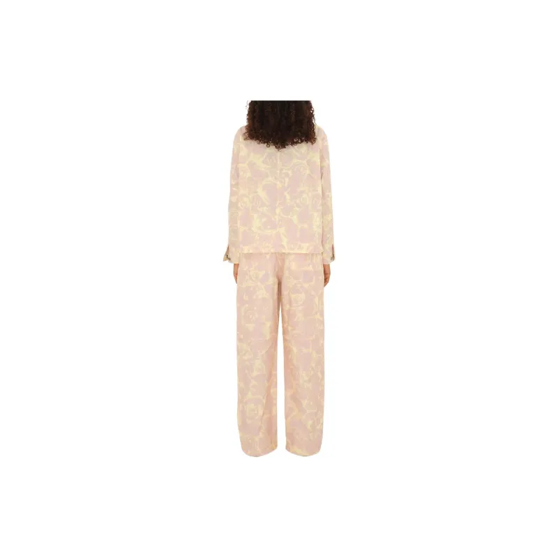 Burberry Rose-Printed High Waist Straight-Leg Trousers-4