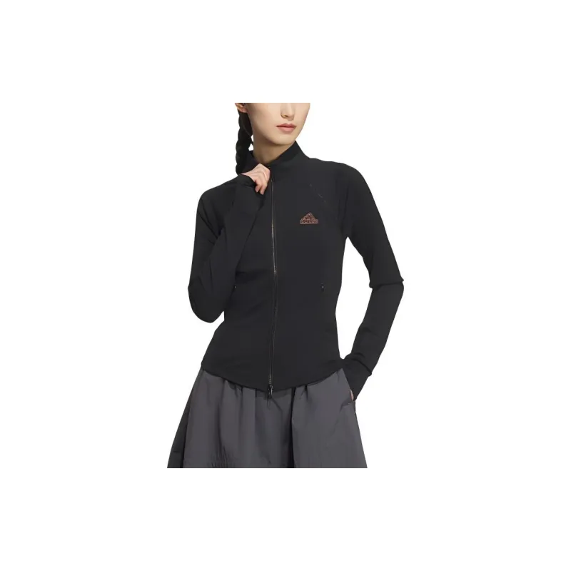 Adidas TECH SLIM KNIT JACKET Jacket Women's Black-1