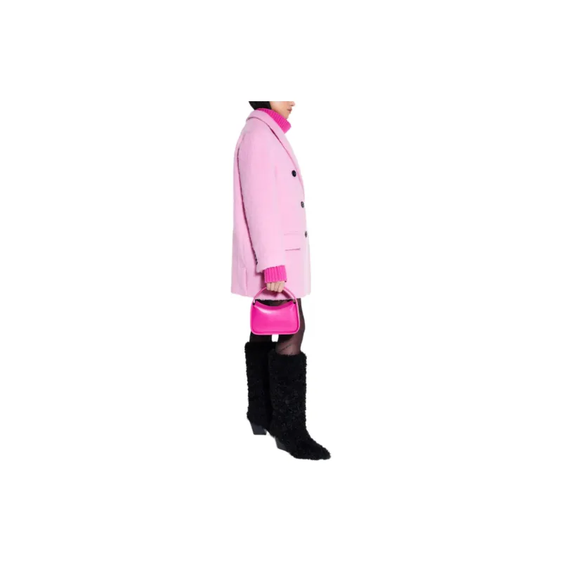 STAND STUDIO Esme Brushed Double-breasted Coat-2