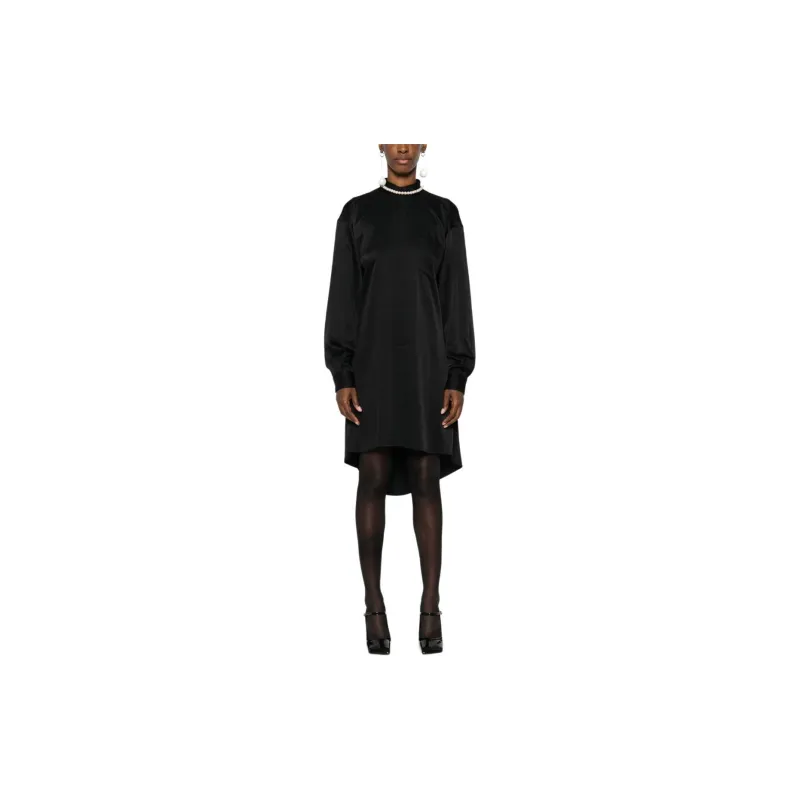 MOSCHINO Pearl Detailed Draped Dress-1
