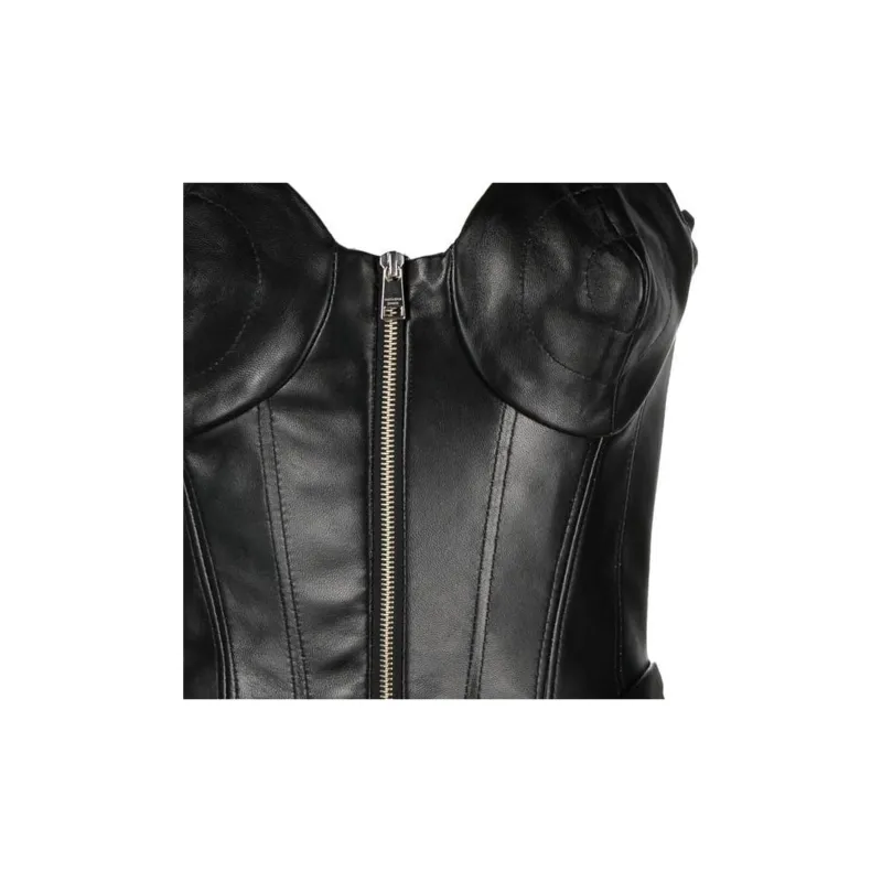 NATASHA ZINKO Zip front Corset Top-4