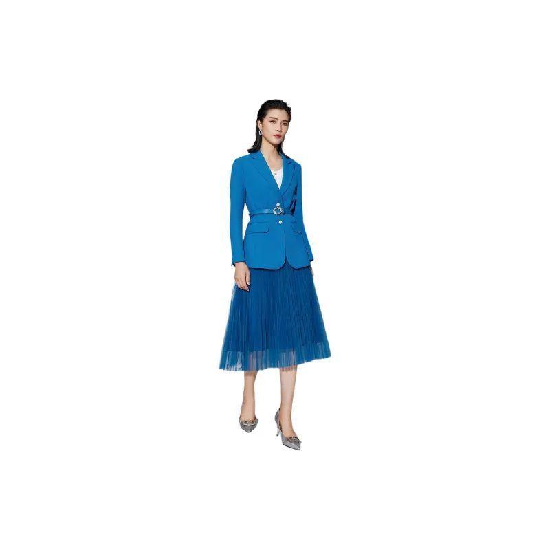 BBLLUUEE Skirt Set Women's Sea Blue-1