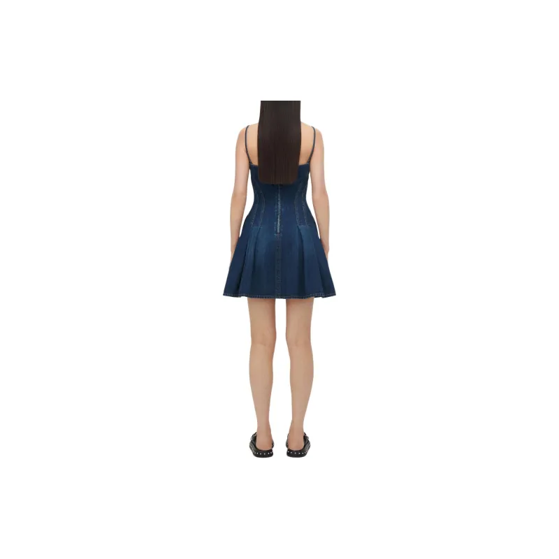 Alexander McQueen Flared Denim Dress-2