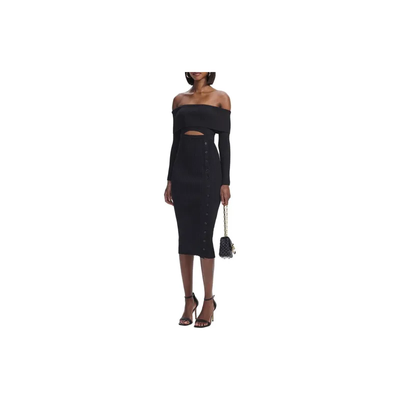 Self portrait Long Sleeved Dresses Women's Black-1