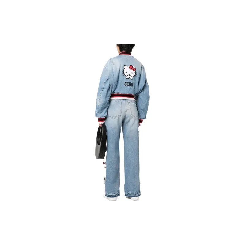 GCDS Hello Kitty Denim Bomber Jacket-2