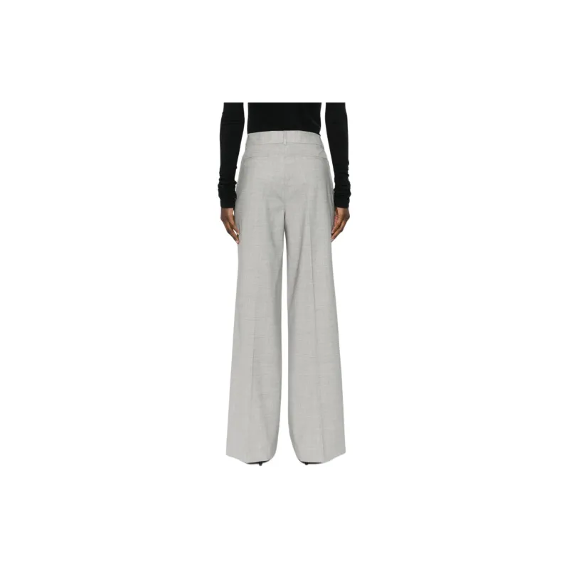 PAROSH Pressed crease Wide leg Pants-3