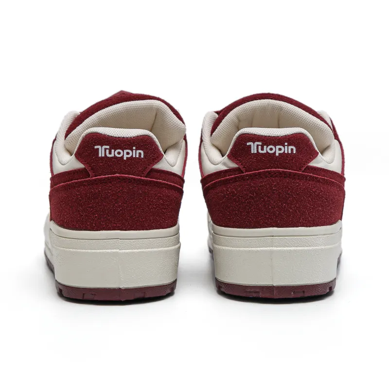 TUOPIN Anti Slip Wear Resistant Low Top Skateboard Shoes Women's Ancora Red-2