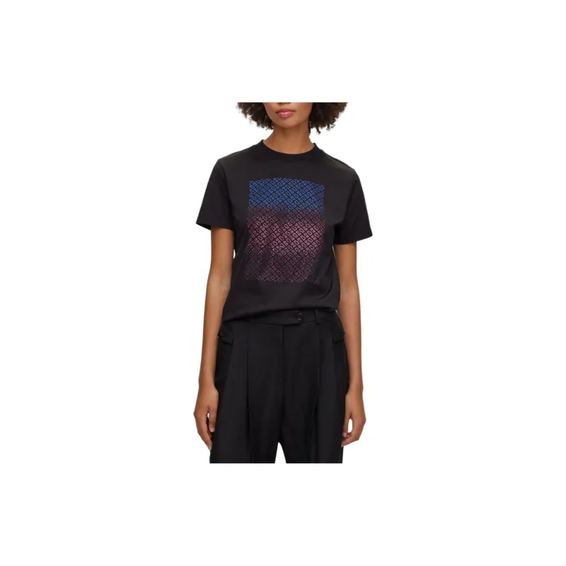 HUGO BOSS Logo Embellished Crewneck T Shirt-2