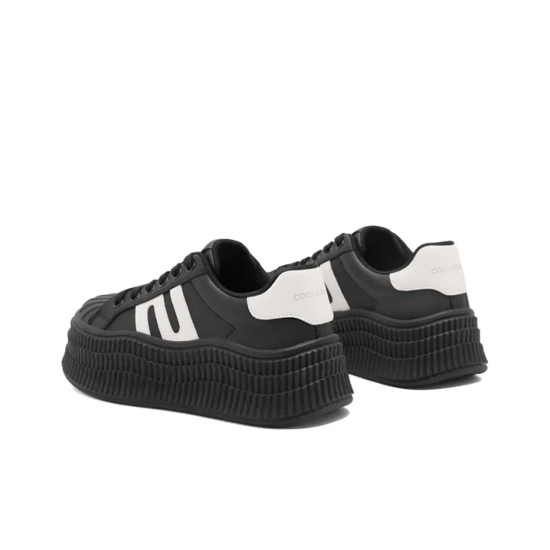 BELLE Anti Slip And Wear Resistant Lightweight Height Increasing Low Top Skateboard Shoes Women's-18