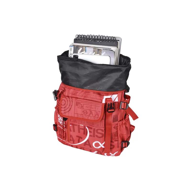 8atheist Polyester Commute Outfit Backpack Laptop Bag Regular Unisex Preppy Red-2