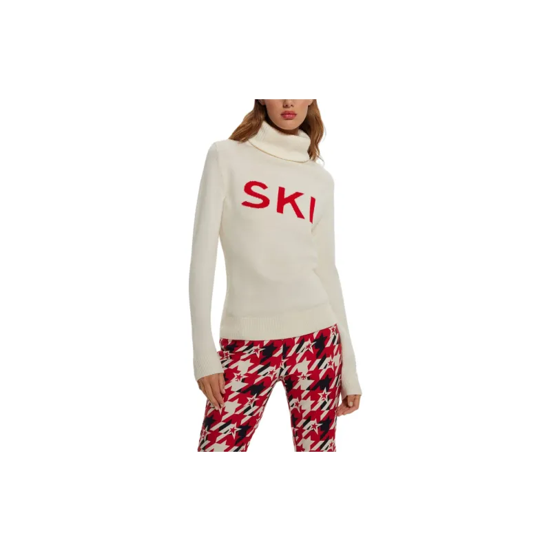 HUGO BOSS x PERFECT MOMENT Collaboration Slogan Sweater In Virgin Wool Sweater Women's White-2