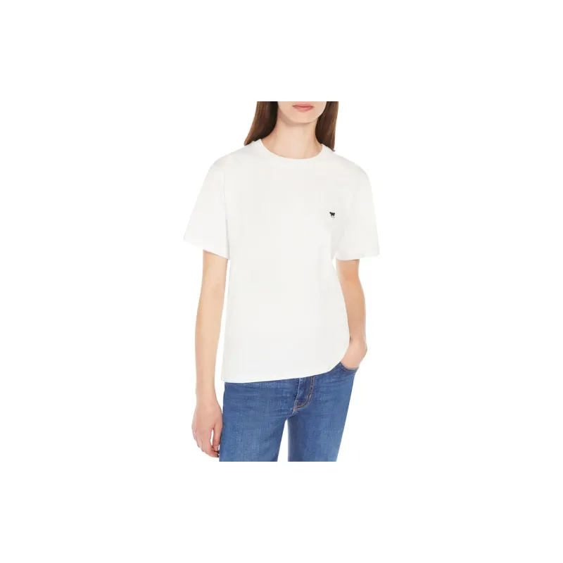 WEEKEND MaxMara Venaco Logo embroidered T shirt-2