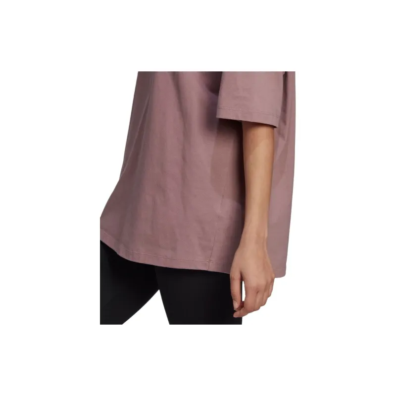 Adidas Drop Shoulder Sleeve T Shirt Women's Cameo Brown Japan Version-5