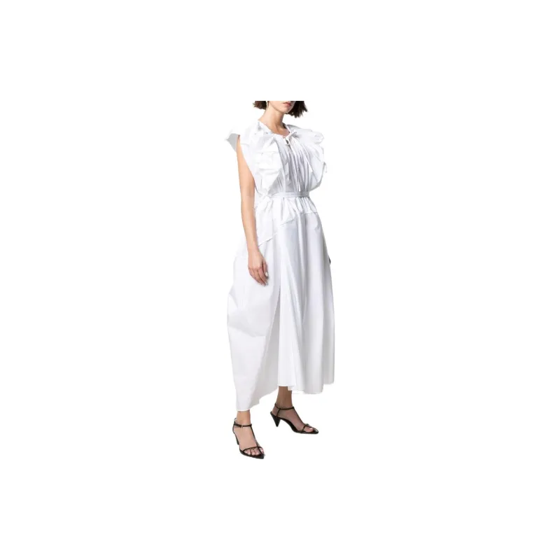 JIL SANDER Sleeveless Dresses Women's White-3