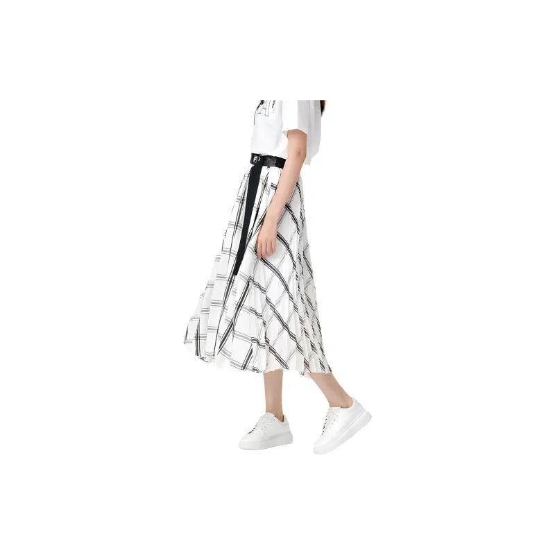 FILA Casual Long Skirt Women's Cloud White-4