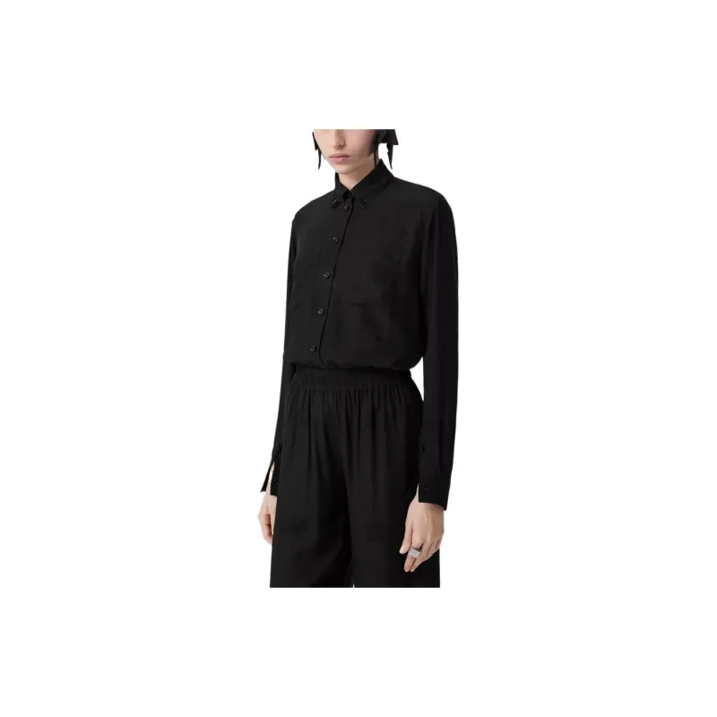 Burberry Logo Pattern Shirt 'Black'-3